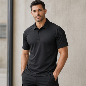 <span class=keywords><strong>Polo</strong></span> da Uomo Personalizzate 100% Poliestere <span class=keywords><strong>Manica</strong></span> Corta Asciugatura Rapida UPF 50+ Performance Tattica con Colletto per Escursionismo e Golf - Product Image 1