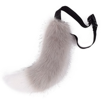 Nouvelle queue de renard artisanalette pour cosplay d'Halloween, accessoire de queue d'animal pliable et ajustable pour hommes et adultes