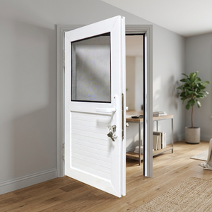 ประตูบานเปิดแบบแมนนวล UPVC รุ่น Hoffen สำหรับที่อยู่อาศัยและเชิงพาณิชย์ ขนาด 81x205 กันเสียง กันน้ำ เหมาะสำหรับโรงแรม โกดังสินค้า และภายนอกอาคาร - Product Image 3