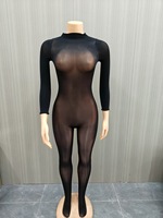 Combinaison sexy brillante pour femme, collants moulants, combinaison de corps, combinaison en nylon soyeux anti-rides