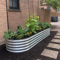 Bacs de Jardin Surélevés en Métal Personnalisés par le Fabricant, Kit de Jardinière Galvanisée pour Légumes, Vente en Gros OEM ODM