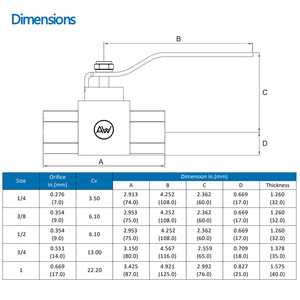 Vanne à bille en acier inoxydable Q11F 304, type à commande manuelle G1/2, pour utilisation dans l'industrie de l'eau, du pétrole et du gaz - Product Image 3