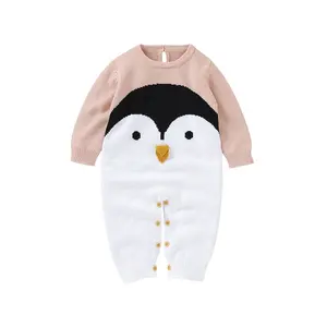 mimixiong Wholesale Price Newborn Infant Baby Girls Boys 100% cotton Cartoon Animal Romper Long Sleeve Bodysuit Onesie