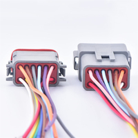 Harnais HOOHA Deutsch 12P 12 fils 16 AWG en cuivre nu avec isolation PBT, assemblage de faisceau de câbles automobile mâle/femelle DT04/Dt06 12S