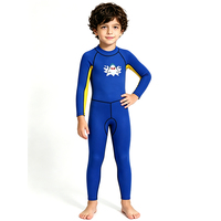 Combinaison de plongée intégrale pour enfants en néoprène bleu Libra, 2,5 mm ou 3 mm, avec logo, pour la natation, le surf et la plongée