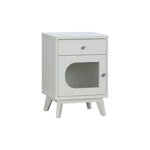 Muebles de Almacenamiento Modernos para Dormitorio de la Colección EVEREST, Mesa de Noche de Madera de Pino Sólido para el Hogar - Product Image 1