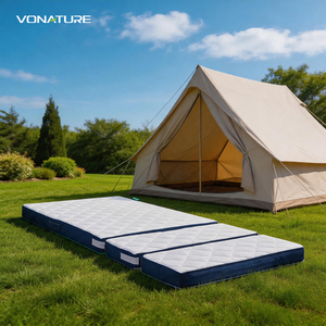 Matelas pliable moderne pour jeunes adultes, longueur réglable, housse de matelas durable, bordure <span class=keywords><strong>noire</strong></span>, blanc, Home Park Furniture - Product Image 5