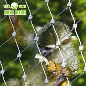 Good Quality SUS 316L Steel Wire Rope Mesh For Zoo Birdhouse Fence