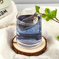 Thé aux fleurs de pois papillon bleues, fleurs réelles visibles, saveur douce, thé magique bleu-violet, sans caféine, personnalisation OEM