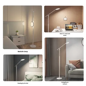 Lámpara de mesa de control remoto de metal completo de 22W, lámpara de pie regulable fácil de desmontar para sala de estar moderna, dormitorio, diseño plegable - Product Image 4