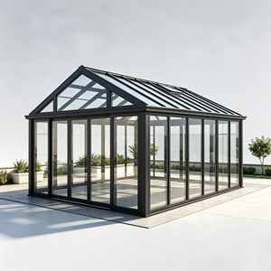 Kit Veranda Moderna <span class=keywords><strong>di</strong></span> Lusso <span class=keywords><strong>in</strong></span> Lega <span class=keywords><strong>di</strong></span> Alluminio per Tre Stagioni con Sistema <span class=keywords><strong>di</strong></span> Drenaggio Nascosto, <span class=keywords><strong>Vetro</strong></span> Temperato Doppio Isolante Triangolare per <span class=keywords><strong>Giardino</strong></span> - Product Image 1