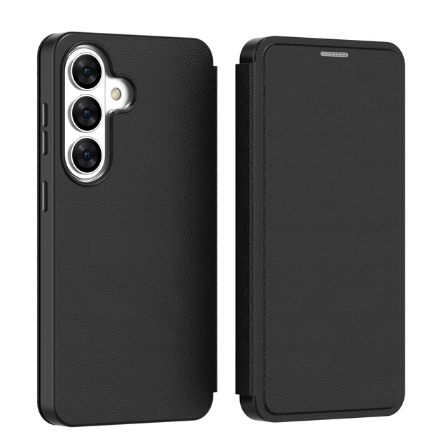 Soonleader Shockproof Flip Card Insertion 2 in 1 Wallet Case Magnetic Leather Phone Cover for Samsung S26 Clear Back Cover