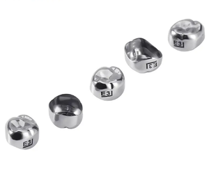 Corone prefabbricate in resina di acciaio inossidabile per la fonte di energia temporanea della turbina dei denti del bambino per l'odontoiatria - Product Image 4