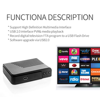 Receptor de TV Digital TDT Full HD 1080P de Cuatro Núcleos 2022 con Dongle USB WiFi, DVB-T2 HEVC H.265, Android 11