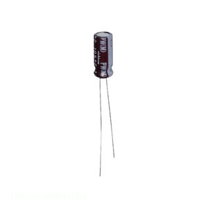 Condensateur autorisé par le distributeur CAP ALUM 10UF 20% 50V RADIAL TH 10 uF à montage traversant UPW1H100MDH - Product Image 1