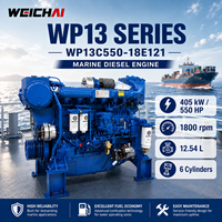 Moteur diesel marin WEICHAI 550HP WP13C550-18E121 405kW 1800RPM Common Rail 11.59L pour bateau de pêche et navire de transport