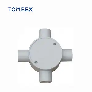 Fabricado na China, PVC/PPR de qualidade, metal flexível médio, tubo elétrico/cabo/conduto de fiação e acessórios, caixa de saída, tubo resistente