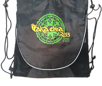 Sac à dos de sport promotionnel personnalisé 2026 en polyester écologique, réutilisable, recyclable, imperméable, avec cordon de serrage et poche zippée