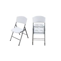 Chaise pliante en plastique de Camping, matériau HDPE de haute qualité, pliable, compacte et bon marché, chaise de plage blanche