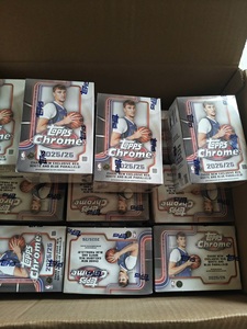 En stock, Expédition immédiate : Boîte de 25-26 cartes TOPPS Chrome Hanger Box, collection de cartes de stars de basketball NBA, édition Hobby Value - Product Image 4