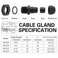 Paire de câbles en Nylon, gland IP68, qualité de protection, étanche, type PG21, entièrement sets, fabrication de câbles multi-trous, vente en gros,