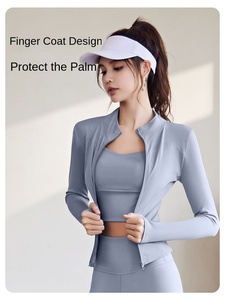 Custom Women's Long Sleeve <strong>for</strong> Sports Coat Breathable Fitness Yoga Top Jacket Front Seamless Spring Autumn Running <strong>Clothes</strong> - Product Image 2