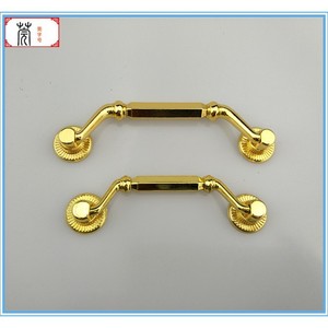 Guan Yan Wujin Zinc Alloy <b>Handle</b> 96mmx25mm Polished Gold Drawer <b>Cabinet</b> Door <b>Handle</b> - Product Image 2