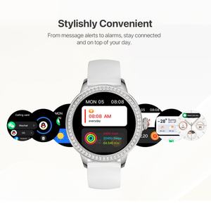 ساعة ذكية كراون دايموند متوفرة في المخزون الأمريكي لتتبع الرياضة ومراقبة معدل ضربات القلب والنوم متوافقة مع نظامي iOS وأندرويد للفتيات والنساء - Product Image 3