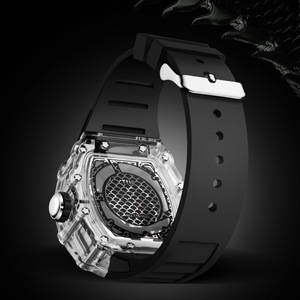 Reloj de pulsera transparente para hombre con esfera de dragón verde, luminoso, de cuarzo, con correa de silicona de lujo, relojes de moda para negocios - Product Image 3