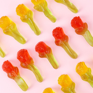 Bonbons Gélifiés Halal en Gros Personnalisés en Forme de Rose, Assortiment de Bonbons Gélifiés aux Fruits, Saveurs Sucrées et Acidulées - Product Image 1
