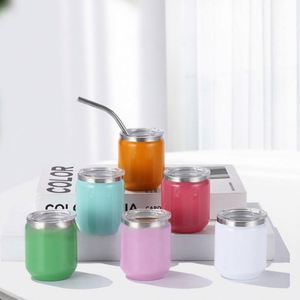 Vaso de Acero Inoxidable 304/201 de Alto Valor Cromático, Mini Vaso Grueso para Coche con Pajita, Doble Capa, 3oz, Portátil, con Ventosa, Simplicidad Moderna - Product Image 2