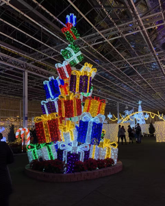 Caja de Regalo 3D Grande con Luz Decorativa LED, Impermeable IP65, para Exhibición Comercial en Interiores y Exteriores - Product Image 1