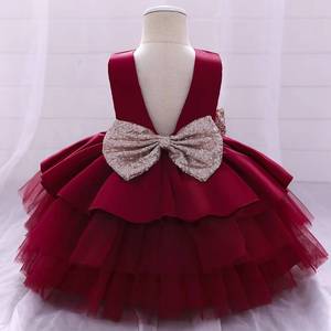 Vestido de Princesa sin Mangas con Lazo Grande para Bebés Niñas 2026, Traje de Bautizo, Primera Comunión, Dama de Honor, Disfraz para Actuación en Escenario - Product Image 3