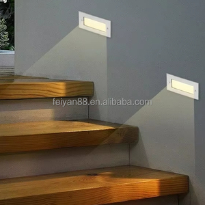 Đèn LED âm tường cảm biến chuyển động cho cầu thang, trong nhà ngoài trời, đèn góc tường hình chữ nhật 3W/5W - Product Image 1