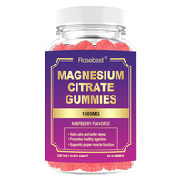Rosebest OEM Marque Privée Certifiée GMP Gommes Végétaliennes au Citrate de Magnésium Suppléments Alimentaires en Vrac Sans Mélatonine pour un Sommeil Profond