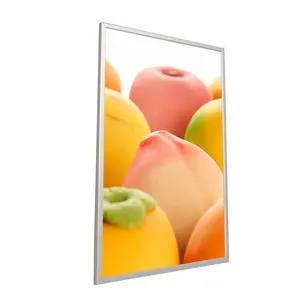 16X24 Led Achtergrondverlichting Poster Frame Lichtbak Bord Met Aluminium Snap Fotolijst Muur Gemonteerd Reclame Display (Zwart)