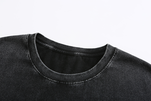 เสื้อยืดโอเวอร์ไซส์ผู้ชายผ้าฝ้ายแท้ 100% สไตล์เรโทร หนานุ่ม พิมพ์ลาย DTG พร้อมโลโก้ ล้างสีแบบ Stone Acid Wash สไตล์วินเทจ เสื้อยืดสั่งทำพิเศษ - Product Image 4