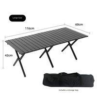 Ensemble de table et chaises pliantes en acier à haute teneur en carbone, ultra-léger, portable, pour le camping, la salle à manger, les voyages en voiture, les pique-niques, le glamping