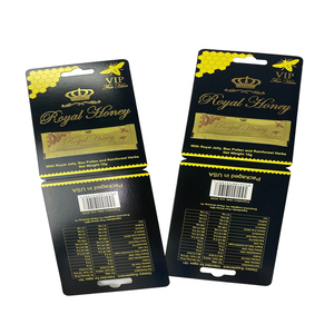 Op maat gemaakte logo <span class=keywords><strong>Royal</strong></span> <span class=keywords><strong>Honey</strong></span> VIP Sachet verpakking papierkaart gouden folie papierkaart voor honingstokjes - Product Image 2