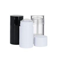 Tube vide transparent/noir/blanc de 15ml, 30ml, 50ml, 75ml à mécanisme rotatif pour sérum, lotion, shampoing, déodorant en stick – Remplissage par le bas