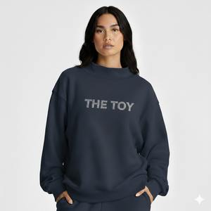 OEM Customizable Color Women Winter Sweatshirts Cotton Fleece Oversize Mock Neck Heat-Transfer Printing Front Rib Bottom - Product Image 1