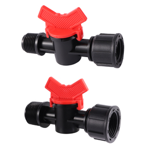 Microirrigación, Conector de Tubería de Agua con Válvula Mini de Riego por Goteo, Rosca Hembra y Macho de 1/2 y 3/4 Pulgadas, Válvula de Riego con Espiga - Product Image 3