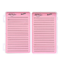 Bulu Mata Bawah Individu Bentuk Api Alami 32 Baris 384 Cluster Pita Transparan DIY Makeup Grosir Drop-shipping