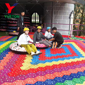 Diskon permainan Fairground luar ruangan warna-warni plastik pelangi seluncur kering salju Ski pelangi selip salju untuk dijual - Product Image 3