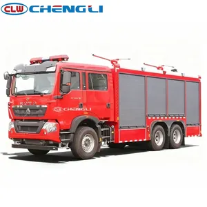 Camion de pompiers à poudre sèche de 6 tonnes, robuste, châssis Sinotruk Howo TX7 6x4, pour la lutte contre les incendies dans les usines chimiques industrielles, à vendre - Product Image 3