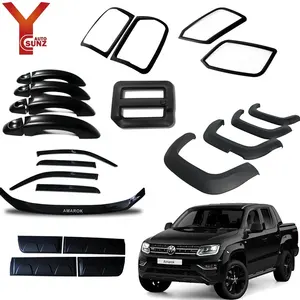 YCSUNZ para Amarok 2009-2018 negro conjunto completo cubierta de Kits de cuerpo VW Volkswagen ABS de plástico Exterior del coche Amarok Accesorios