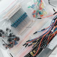 Kit de Démarrage de Composants Électroniques DIY pour R3 avec Boîte de 830 Points de Connexion, Pack de Pièces pour Expériences Circuiterie sur Platine d'Expérimentation