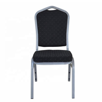 Vente en gros en usine chaise de banquet moderne et élégante empilable durable en tissu pour salle de réunion en aluminium pour hôtel pour réception de mariage