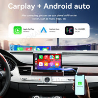Layar Sentuh Android 15 Baoshang 8.0 Inch untuk Audi A8 2011-2017 Pemutar Video Radio GPS Navigasi Head Unit