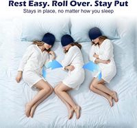 Masque oculaire lesté pour femmes et hommes, masque de sommeil occultant pour dormeurs latéraux, bandeau réversible rafraîchissant et confortable pour le voyage OEM ODM
